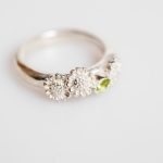 Peridot daisy ring