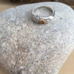 Citrine daisy ring