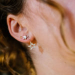 Gold star studs