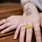 Dream ring  - yellow jade