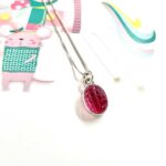 Pink agate Cinderella necklace